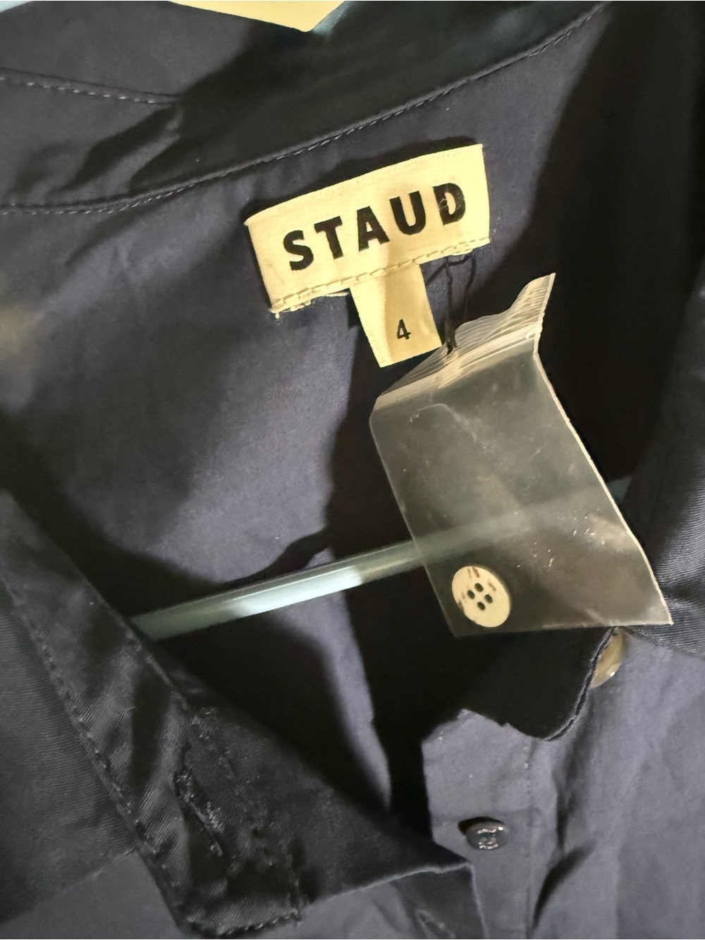 STAUD | Rocco Mini Navy Dress - Size 4 - Picture 6 of 6